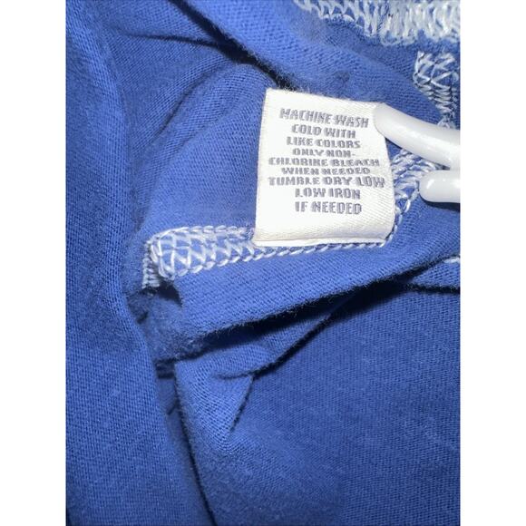 Abercrombie & Fitch Muscle Shirt Y2K Mens Med Navy New York Embroidered - Picture 9 of 9